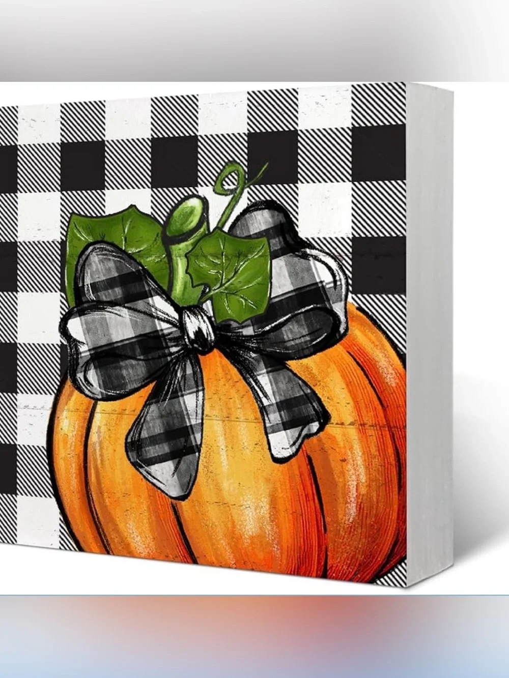 4 Pc Fall Pumpkin Floral Wood Box Sign Bundle Farmhouse Thanksgiving Decor